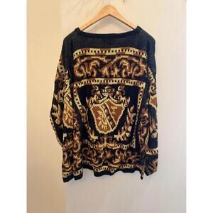 Vintage Michael Carrie Baroque Crest Sweater- Korea - M